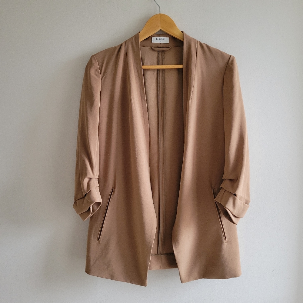 ARITZIA BABATON- POWER HIP BLAZER OPEN FRONT BUSINESS TO CASUAL EVERYDAY COVER
